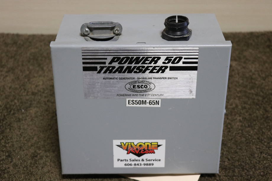 USED ESCO POWER 50 TRANSFER AUTOMATIC TRANSFER SWITCH ES50M-65N RV/MOTORHOME PARTS FOR SALE RV Components 