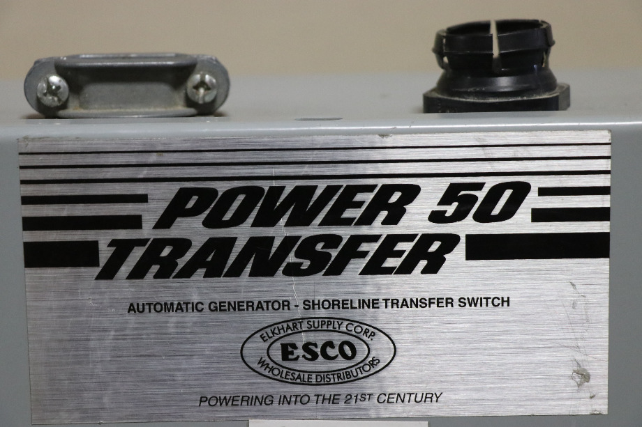 USED ESCO POWER 50 TRANSFER AUTOMATIC TRANSFER SWITCH ES50M-65N RV/MOTORHOME PARTS FOR SALE RV Components 