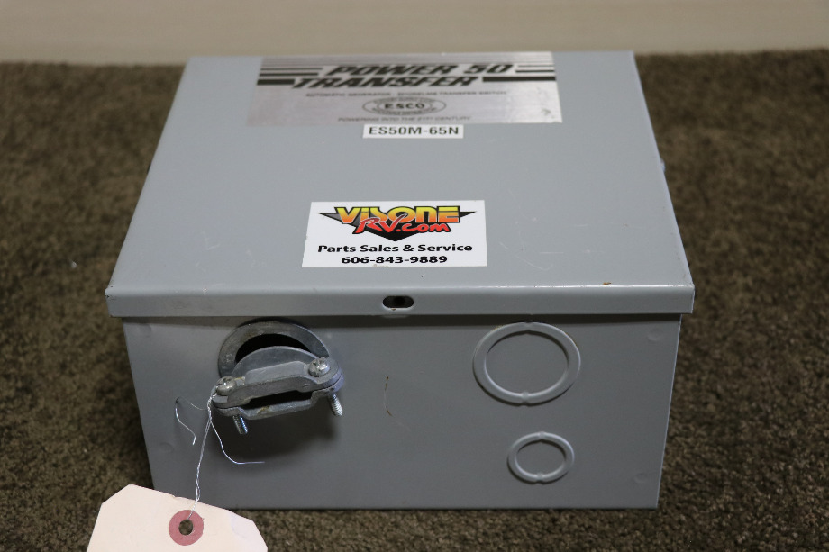 USED ESCO POWER 50 TRANSFER AUTOMATIC TRANSFER SWITCH ES50M-65N RV/MOTORHOME PARTS FOR SALE RV Components 