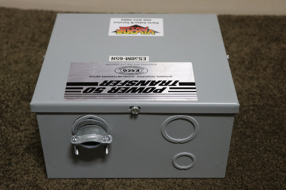 USED RV ES50M-65N ESCO POWER 50 TRANSFER AUTOMATIC TRANSFER SWITCH FOR SALE RV Components 