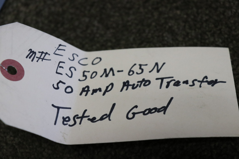USED MOTORHOME ESCO POWER 50 TRANSFER ES50M-65N AUTOMATIC TRANSFER SWITCH FOR SALE RV Components 