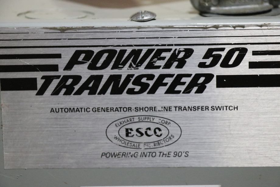 USED MOTORHOME ESCO POWER 50 TRANSFER ES50M-65N AUTOMATIC TRANSFER SWITCH FOR SALE RV Components 
