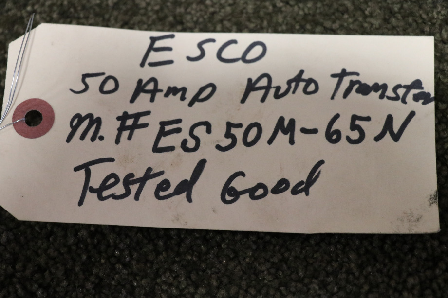 USED RV/MOTORHOME ESCO POWER 50 TRANSFER AUTOMATIC TRANSFER SWITCH ES50M-65N FOR SALE RV Components 