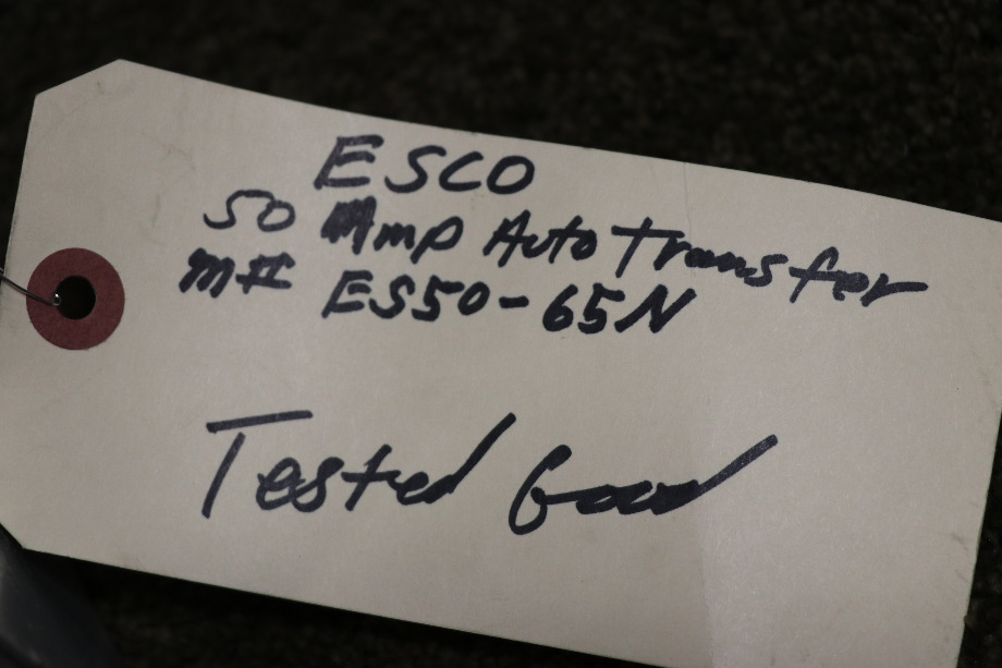 USED ESCO POWER 50 TRANSFER AUTOMATIC TRANSFER SWITCH ES50M-65N RV/MOTORHOME PARTS FOR SALE RV Components 