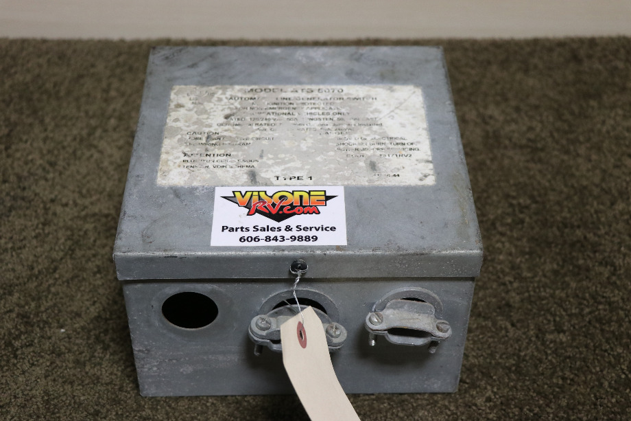 USED PARALLAX POWER  COMPONENTS ATS 5070 TRANSFER SWITCH MOTORHOME PARTS FOR SALE RV Components 
