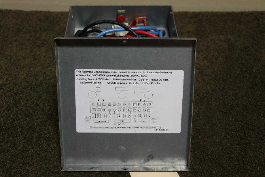 USED MOTORHOME ATS 5070 AUTOMATIC LINE/GENERATOR SWITCH FOR SALE RV Components 