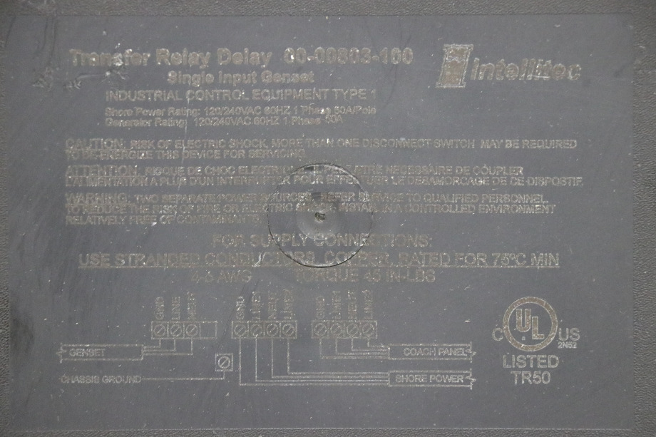 USED 00-00803-100 INTELLITEC TRANSFER RELAY DELAY RV PARTS FOR SALE RV Components 