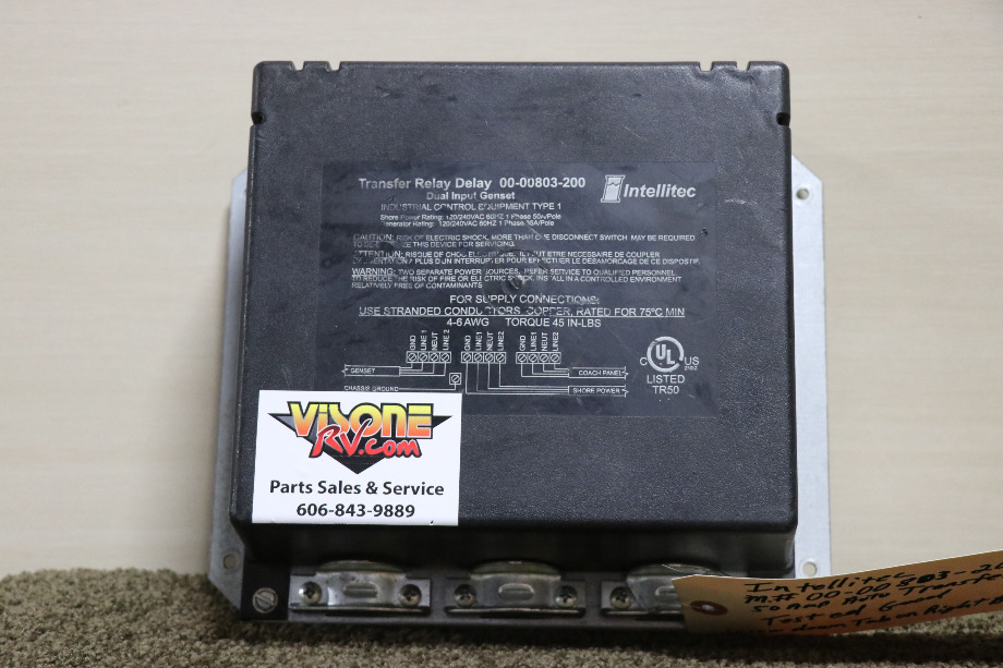 USED RV/MOTORHOME INTELLITEC TRANSFER RELAY DELAY 00-00803-200 FOR SALE RV Components 