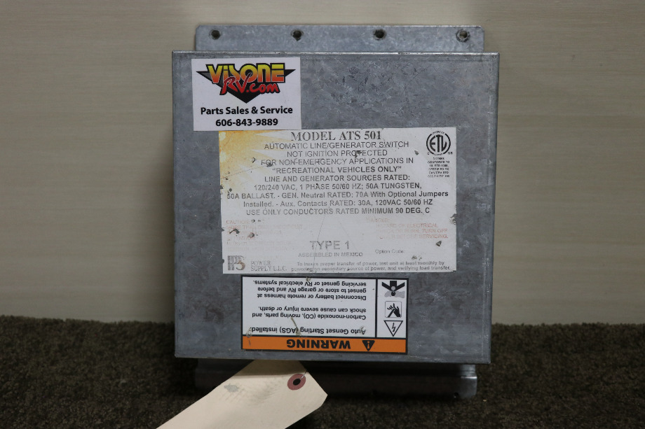 USED RV ATS 501 PARALLAX POWER SUPPLY AUTO LINE/GEN SWITCH FOR SALE RV Components 