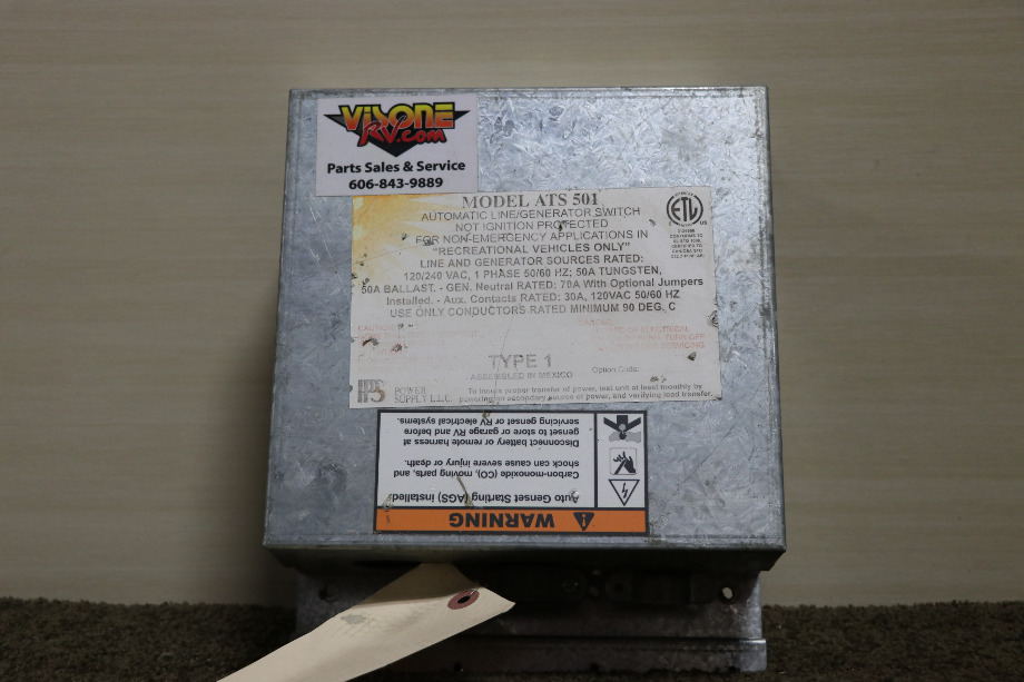 USED RV ATS 501 PARALLAX POWER SUPPLY AUTO LINE/GEN SWITCH FOR SALE RV Components 