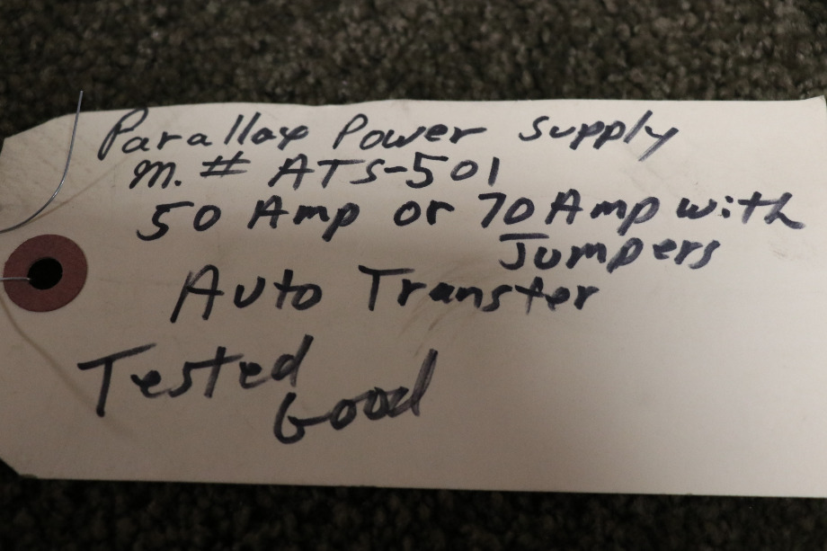 USED RV ATS 501 PARALLAX POWER SUPPLY AUTO LINE/GEN SWITCH FOR SALE RV Components 
