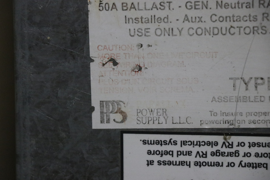 USED RV ATS 501 PARALLAX POWER SUPPLY AUTO LINE/GEN SWITCH FOR SALE RV Components 