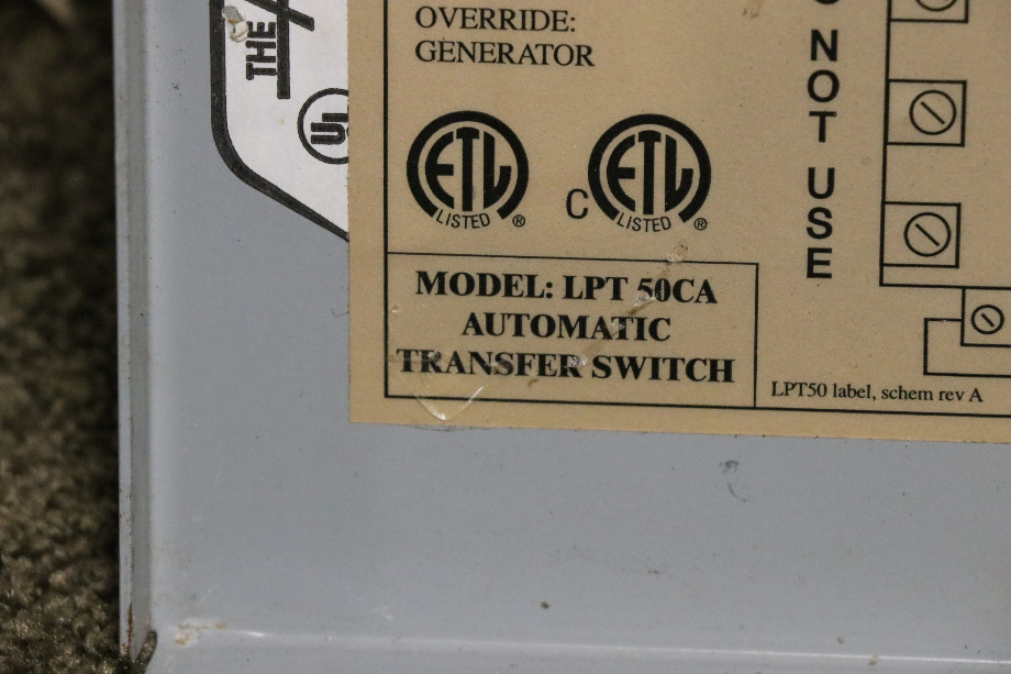 USED LYGHT POWER SYSTEMS LPT 50CA AUTOMATIC TRANSFER SWITCH MOTORHOME PARTS FOR SALE RV Components 