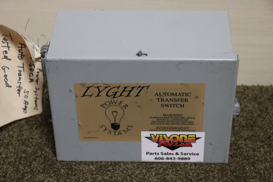 USED LYGHT POWER SYSTEMS LPT 50CA AUTOMATIC TRANSFER SWITCH MOTORHOME PARTS FOR SALE RV Components 