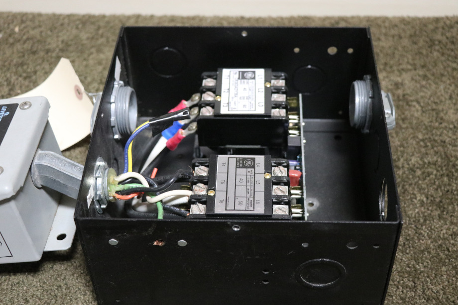 USED MOTORHOME AUTO TRANSFER SWITCH ES50M-65N WITH VOLTAGE SURGE SUPPRESSOR FOR SALE RV Components 