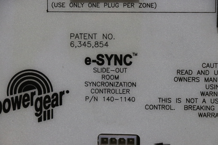 USED 140-1140 POWER GEAR E-SYNC SLIDE OUT ROOM SYNCRONIZATION CONTROLLER RV PARTS FOR SALE RV Components 