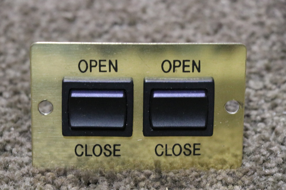 USED MOTORHOME OPEN / CLOSE A9360 DOUBLE SWITCH PANEL FOR SALE RV Components 