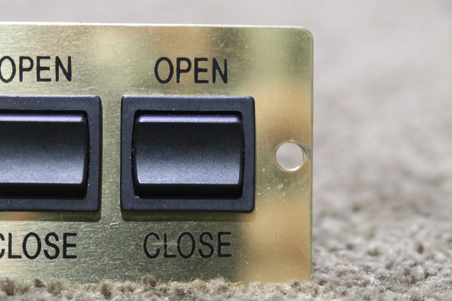 USED MOTORHOME OPEN / CLOSE A9360 DOUBLE SWITCH PANEL FOR SALE RV Components 