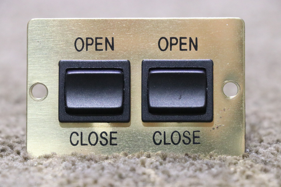 USED RV/MOTORHOME OPEN / CLOSE DOUBLE SWITCH PANEL AX9360BR FOR SALE RV Components 