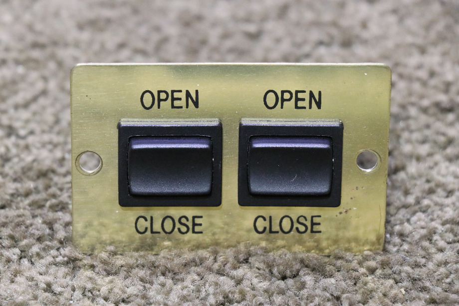 USED RV/MOTORHOME OPEN / CLOSE DOUBLE SWITCH PANEL AX9360BR FOR SALE RV Components 