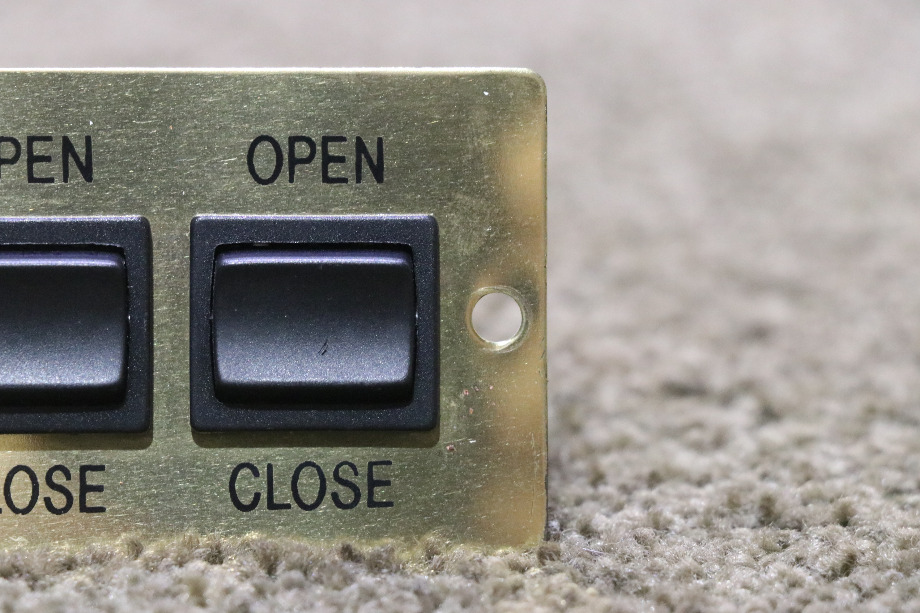 USED RV/MOTORHOME OPEN / CLOSE DOUBLE SWITCH PANEL AX9360BR FOR SALE RV Components 