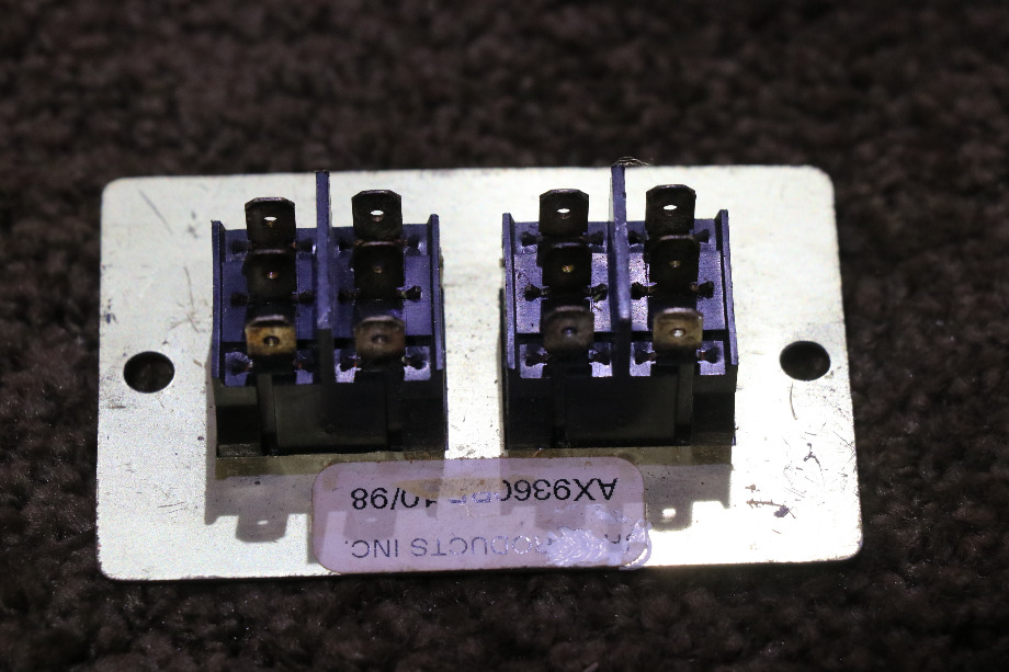 USED RV/MOTORHOME OPEN / CLOSE DOUBLE SWITCH PANEL AX9360BR FOR SALE RV Components 