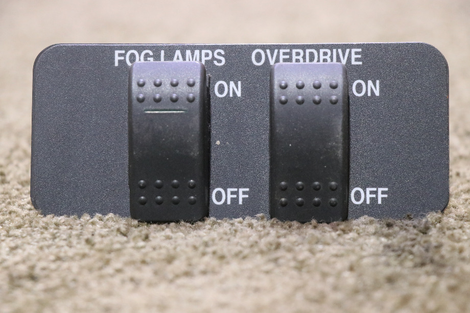 USED FOG LAMPS / OVERDRIVE DOUBLE SWITCH PANEL RV/MOTORHOME PARTS FOR SALE RV Components 