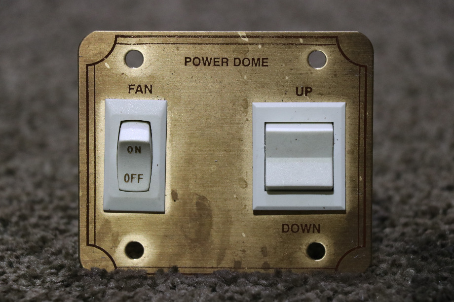 USED POWER DOME DOUBLE SWITCH PANEL RV/MOTORHOME PARTS FOR SALE RV Components 