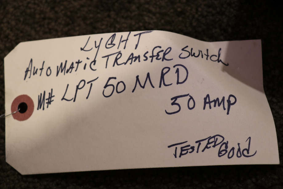 USED MOTORHOME LYGHT POWER SYSTEMS LPT50MRD AUTO TRANSFER SWITCH FOR SALE RV Components 