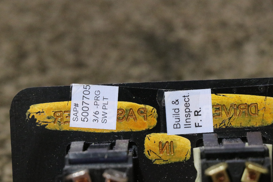USED DRIVER / PASSENGER SLIDE CONTROL SWITCH PANEL RV PARTS FOR SALE RV Components 