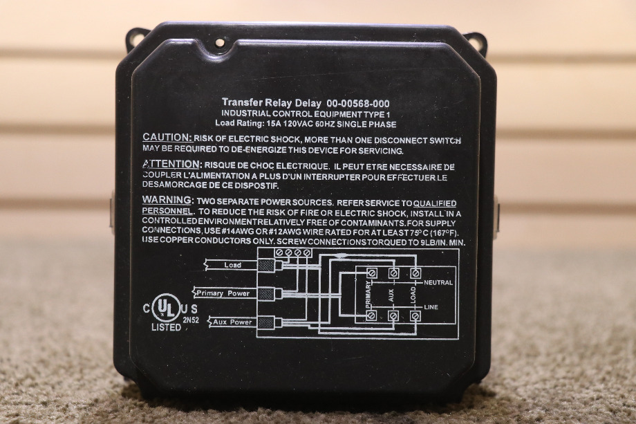 USED RV 00-00568-000 INTELLITEC TRANSFER RELAY DELAY FOR SALE RV Components 
