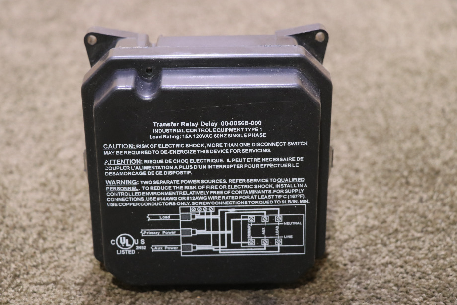 USED RV 00-00568-000 INTELLITEC TRANSFER RELAY DELAY FOR SALE RV Components 