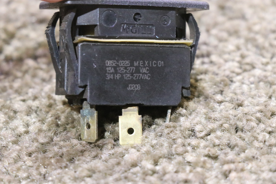 USED RV/MOTORHOME BLACK ROCKER SWITCH 0852-0225 FOR SALE RV Components 