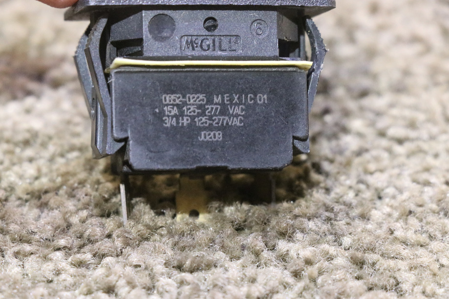 USED BLACK ROCKER 0852-0225 SWITCH MOTORHOME PARTS FOR SALE RV Components 