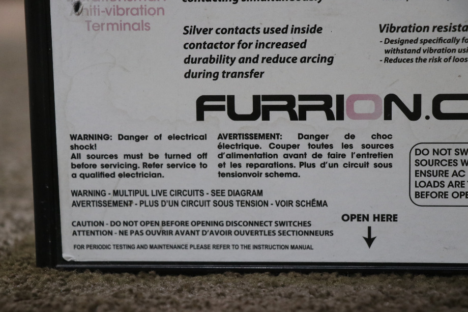 USED MOTORHOME FURRION F50-ATS AUTOMATIC TRANSFER RELAY SWITCH FOR SALE RV Components 