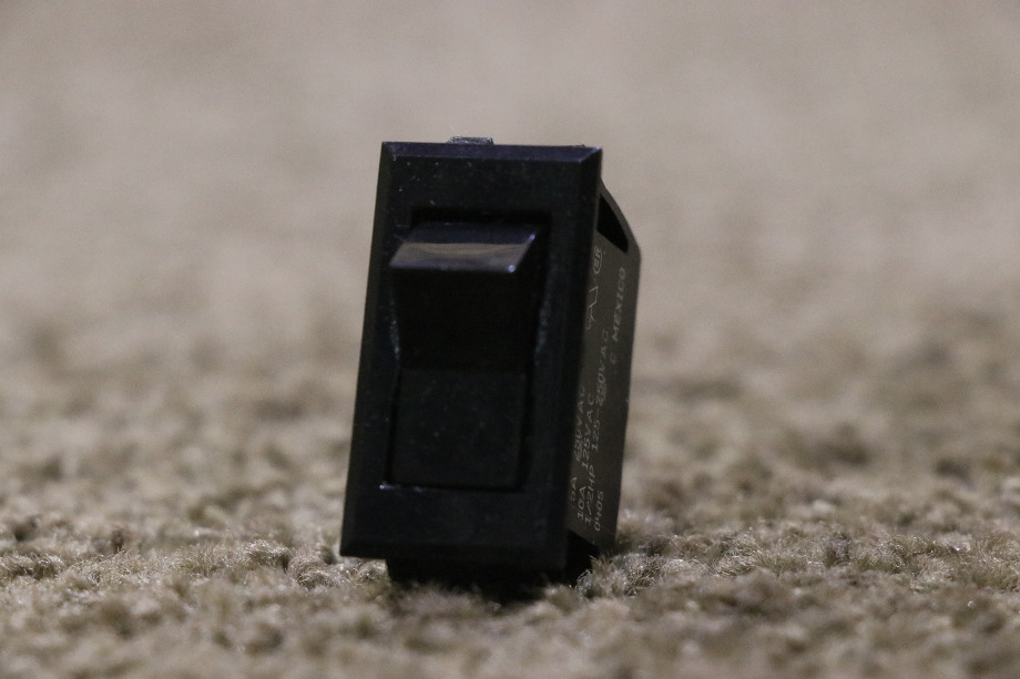 USED SMALL BLACK ROCKER DASH SWITCH MOTORHOME PARTS FOR SALE RV Components 