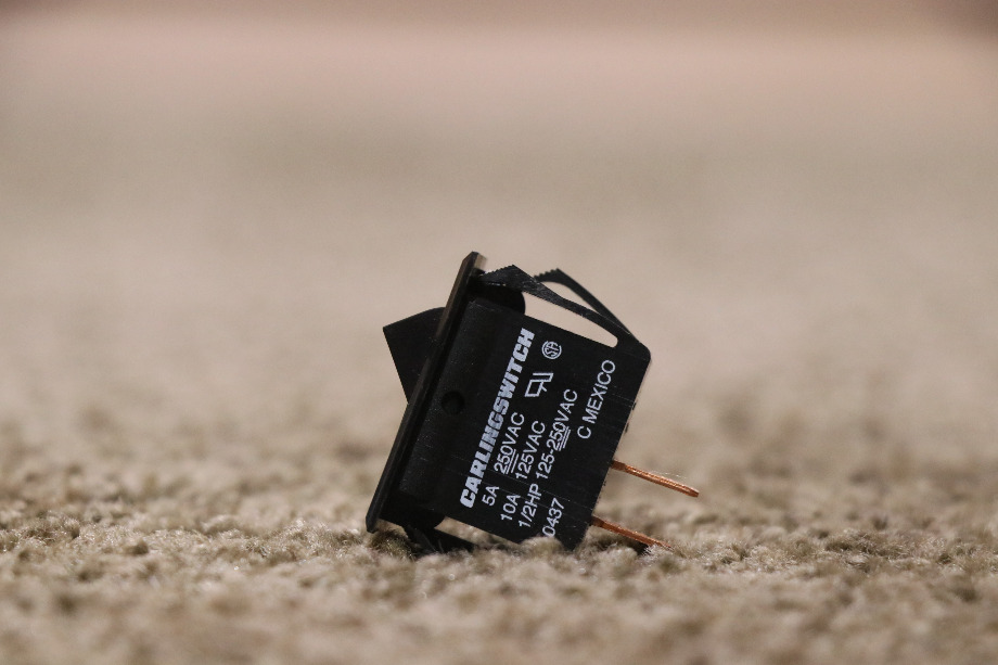 USED SMALL BLACK DASH SWITCH RV/MOTORHOME PARTS FOR SALE RV Components 