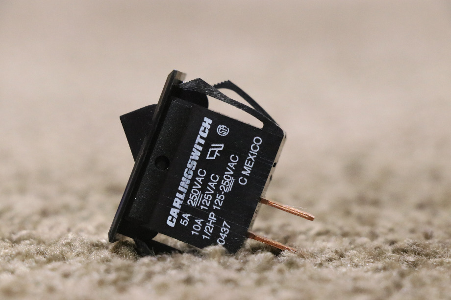 USED SMALL BLACK DASH SWITCH RV/MOTORHOME PARTS FOR SALE RV Components 