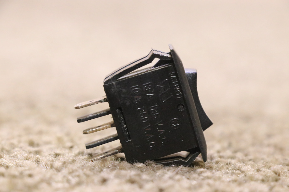 USED MOTORHOME SMALL BLACK ROCKER SWITCH FOR SALE RV Components 