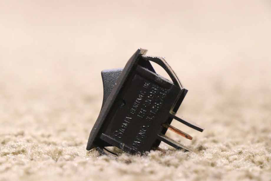 USED RV/MOTORHOME SMALL BLACK ROCKER SWITCH FOR SALE RV Components 