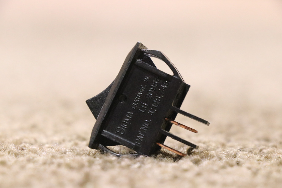 USED SMALL BLACK ROCKER SWITCH MOTORHOME PARTS FOR SALE RV Components 