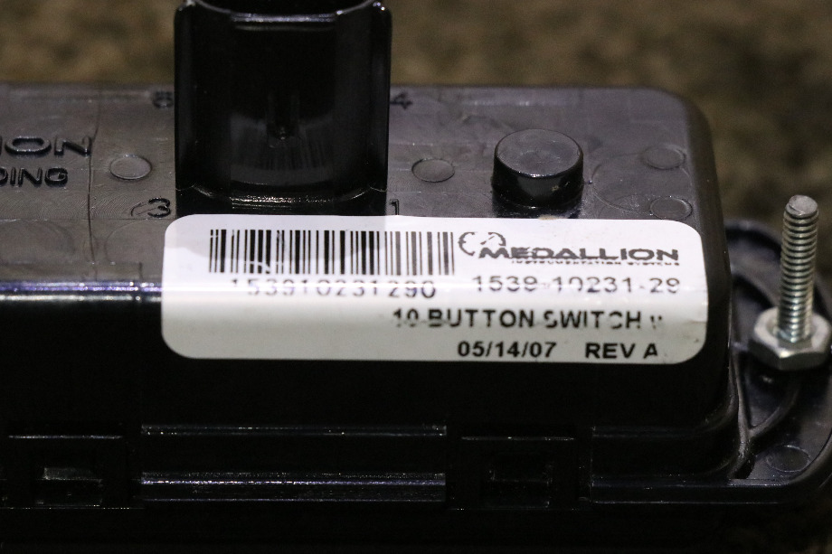 USED MOTORHOME 10 BUTTON SWITCH 1539-10231-29 DASH PANEL FOR SALE RV Components 