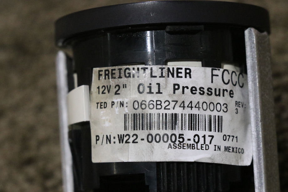 USED FREIGHTLINER OIL PRESS W22-00005-017 DASH GAUGE MOTORHOME PARTS FOR SALE RV Components 