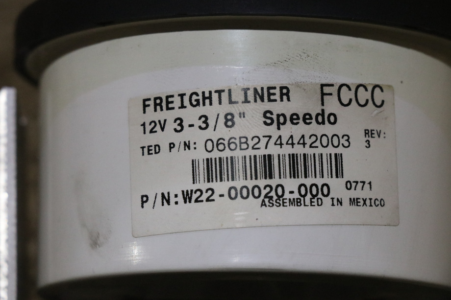 USED W22-00020-000 FREIGHTLINER SPEEDOMETER DASH GAUGE RV PARTS FOR SALE RV Components 