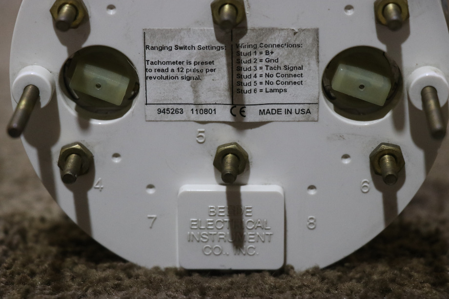 USED MOTORHOME TACHOMETER 945263 DASH GAUGE FOR SALE RV Components 