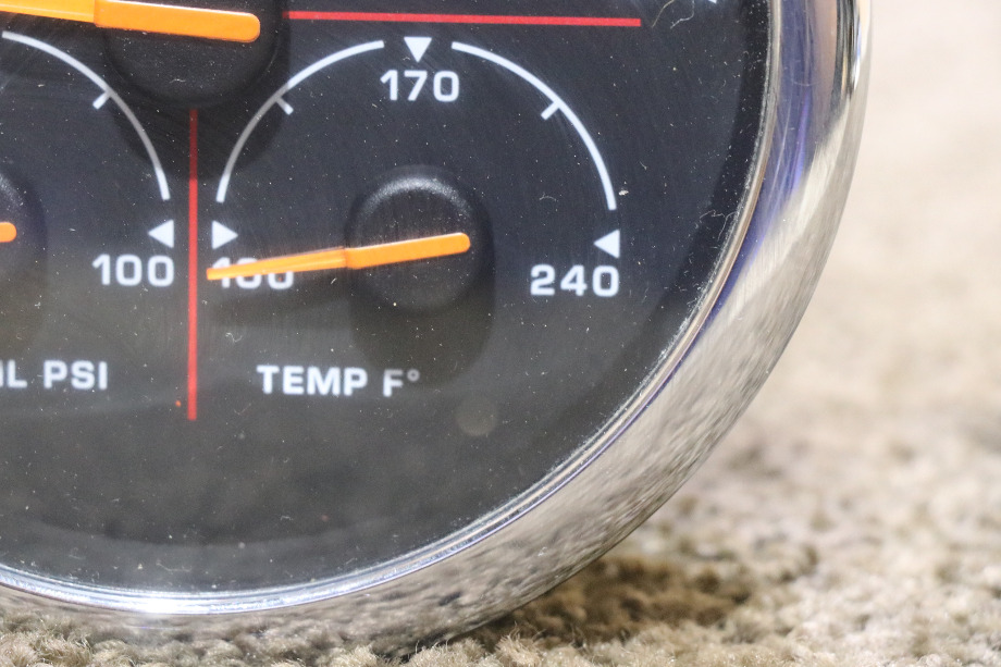 USED MOTORHOME SPARTAIN 3 IN 1 TACH / OIL / TEMP 00041369 DASH GAUGE FOR SALE RV Components 