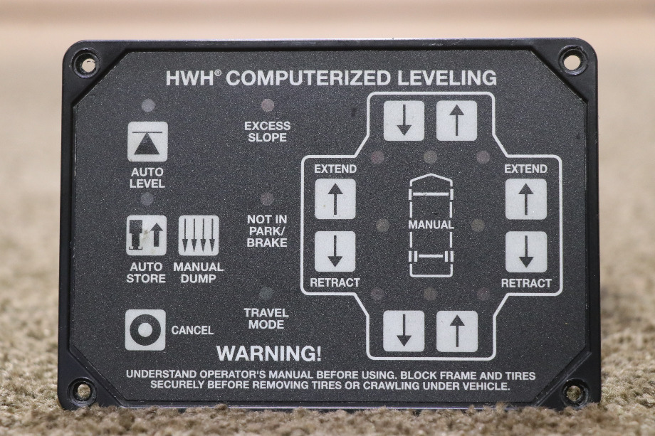 USED MOTORHOME HWH COMPUTERIZED LEVELING AP46382 TOUCH PAD FOR SALE RV Components 