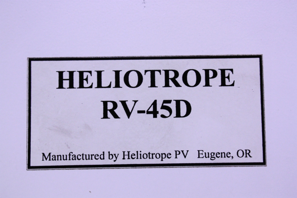 USED RV/MOTORHOME HELIOTROPE SOLAR CHARGER RV-45D FOR SALE RV Components 