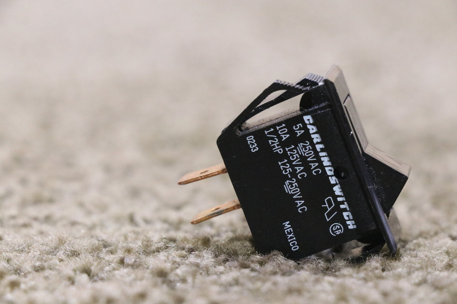 USED MOTORHOME SMALL BLACK ROCKER DASH SWITCH FOR SALE RV Components 