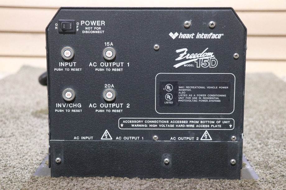 USED RV/MOTORHOME HEART INTERFACE FREEOM 15D INVERTER CHARGER 81-0151-12(202) FOR SALE RV Components 